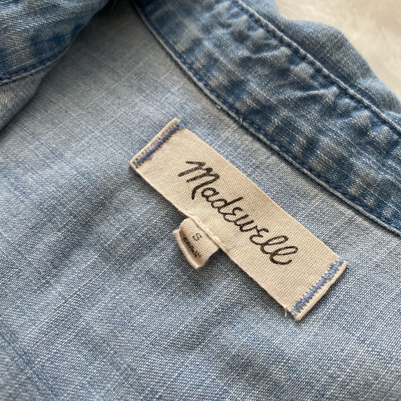 Madewell Denim Chambray Tie Front Button Down - Picture 3 of 4